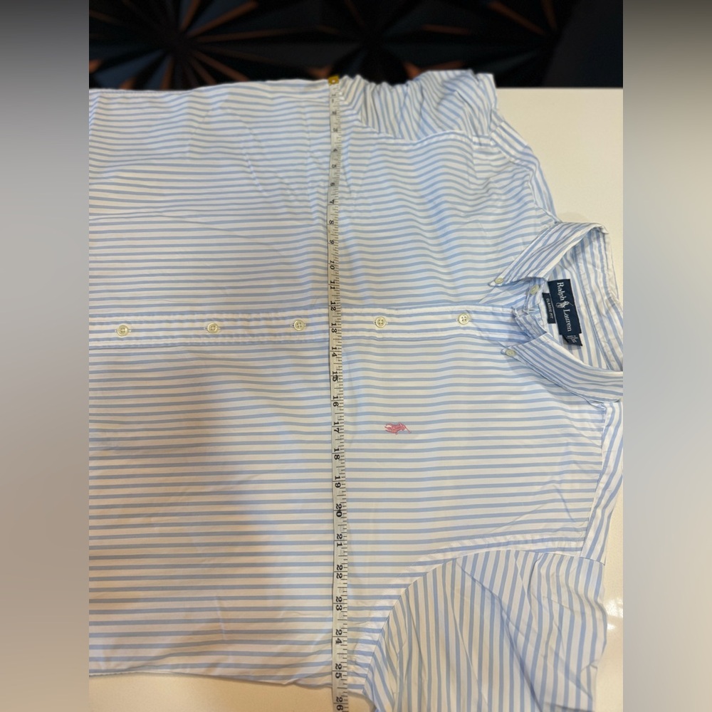 Ralph Lauren Striped Blue and White Shirt - Picture 2 of 5